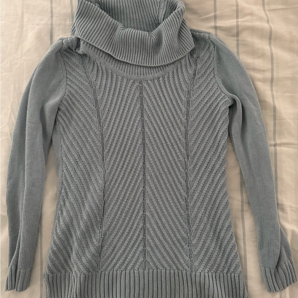 Calvin Klein Women's Cowl Neck Sweater - Light Blue